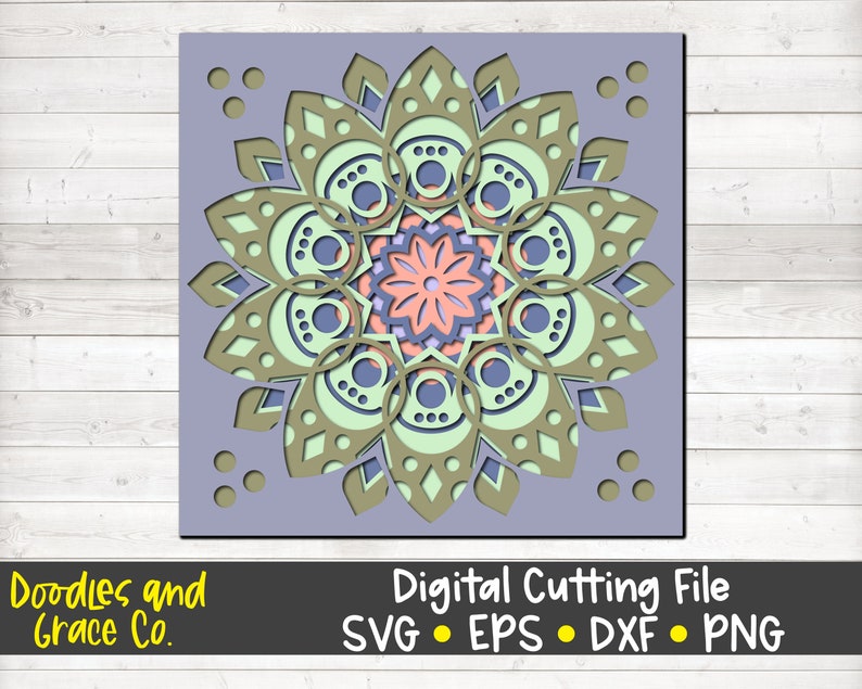 Download 3D Layered Paper Cut Mandala SVG File Shadow Box Layered ...