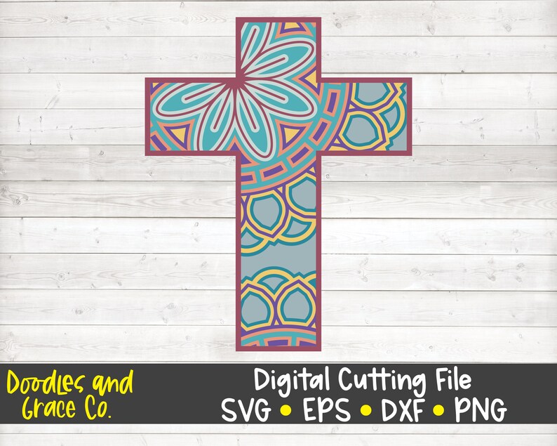 Download 3D Cross Mandala SVG Layered Cross Mandala SVG Paper | Etsy