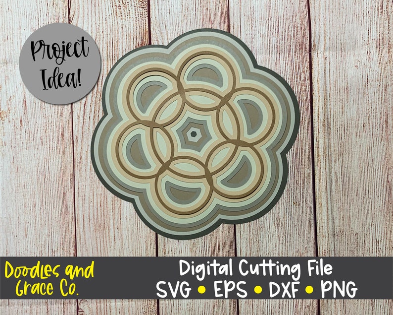 Download 3D Mandala SVG Layered Mandala SVG Paper Crafting Files | Etsy