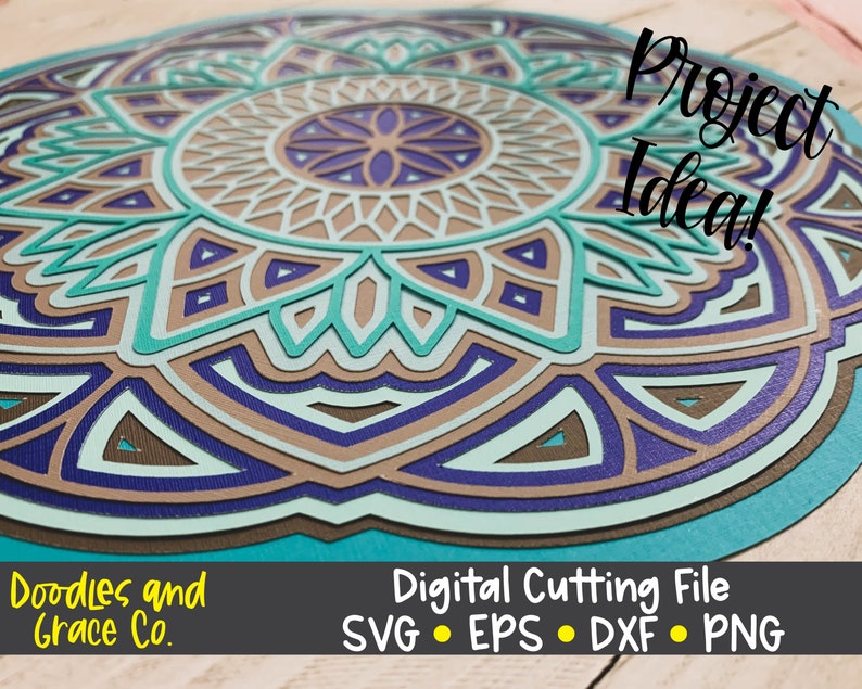 Download 3D Flower Mandala SVG Layered Mandala SVG Paper Crafting ...