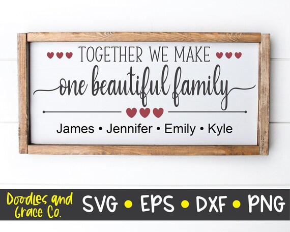 Download Together We Make One Beautiful Family Svg Personalized Etsy 3D SVG Files Ideas | SVG, Paper Crafts, SVG File