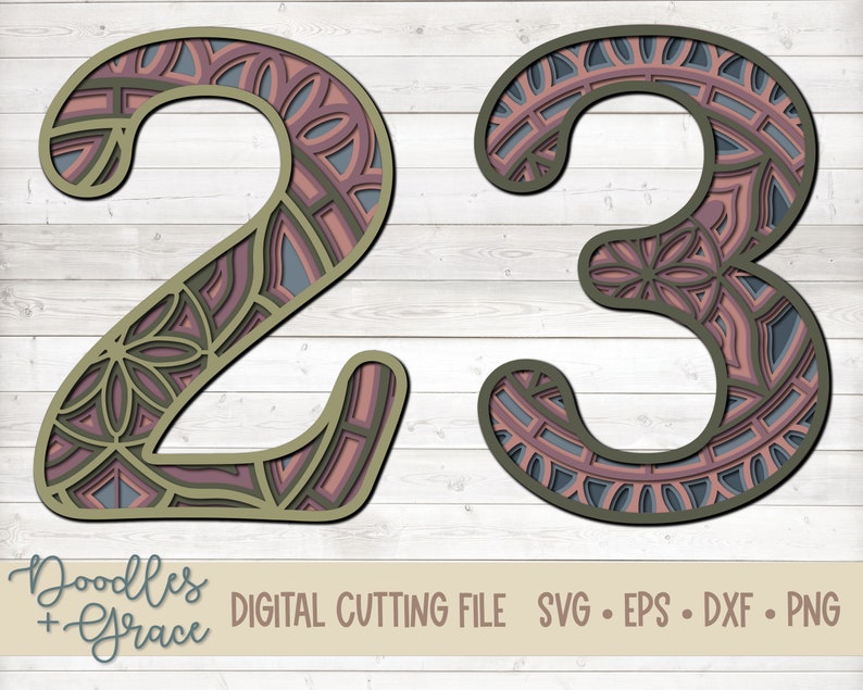 Free Free Layered Mandala Numbers 263 SVG PNG EPS DXF File