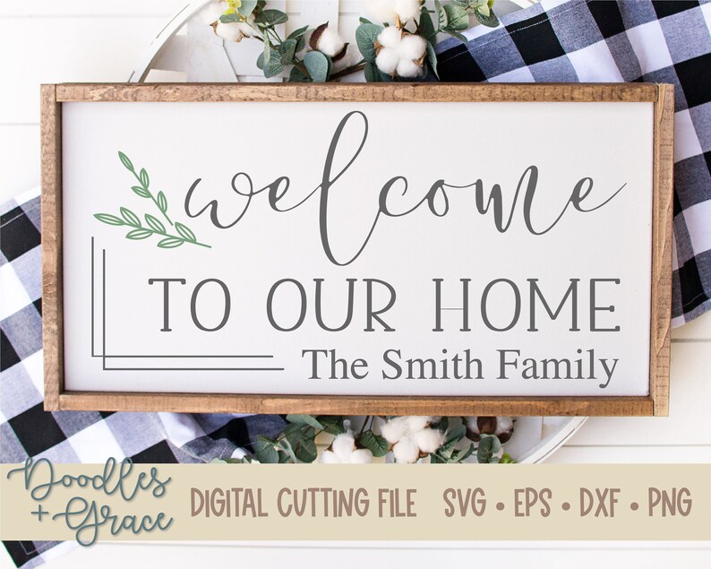 Welcome to Our Home SVG | Family Name SVG | Custom Family Digital File ...