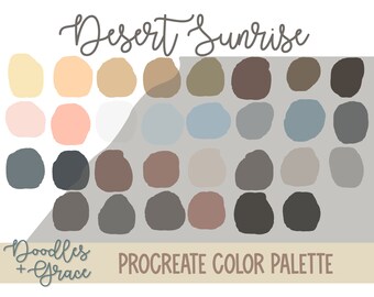 Desert Sunrise Procreate Color Palette | Procreate Color Palette | Boho Procreate Color Palette | Procreate Swatches | iPad Procreate Tools