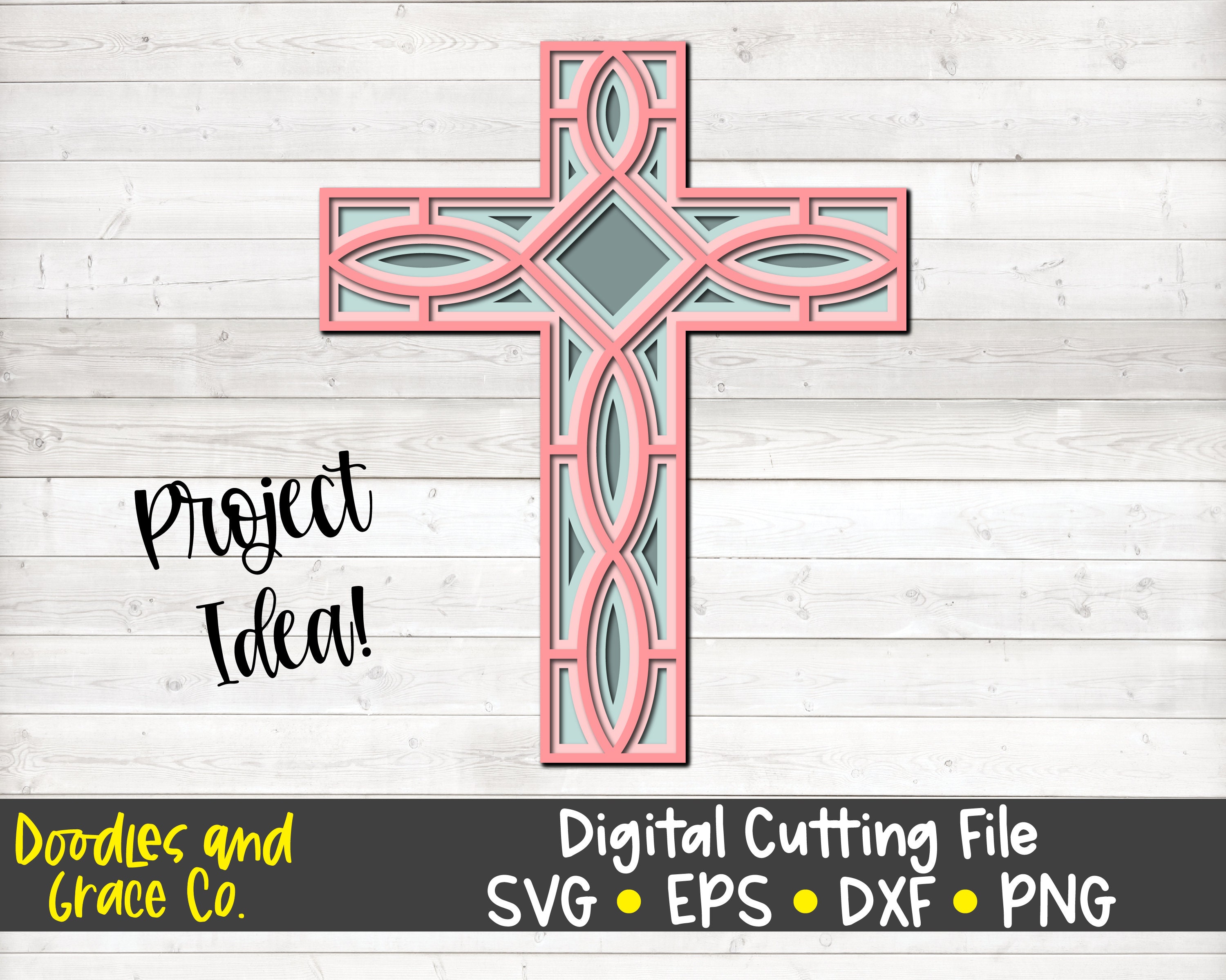 Download 3D Cross Mandala SVG Layered Cross Mandala SVG Paper | Etsy
