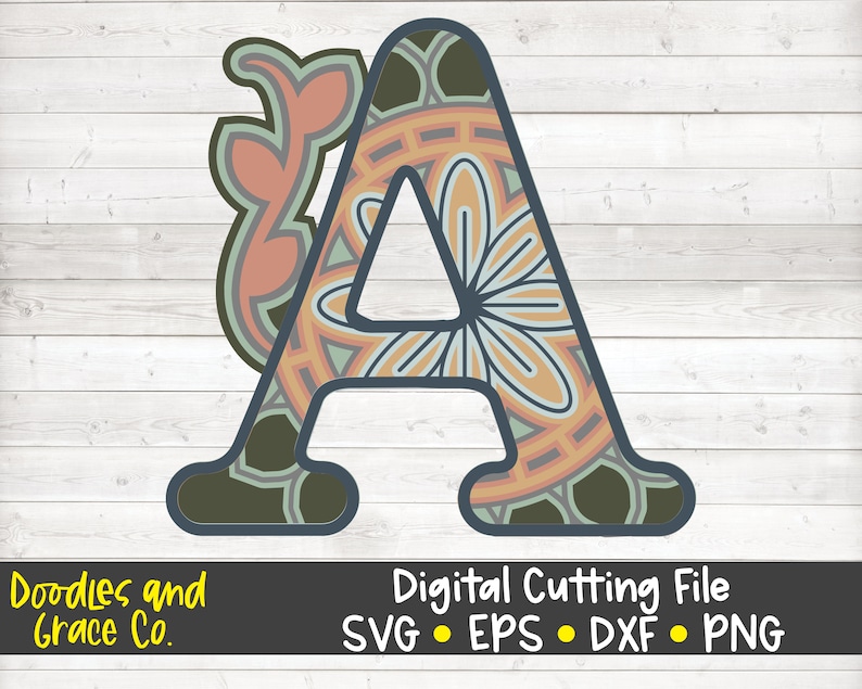 Download 3D Letter A Mandala SVG Layered Alphabet Mandala SVG Paper ...