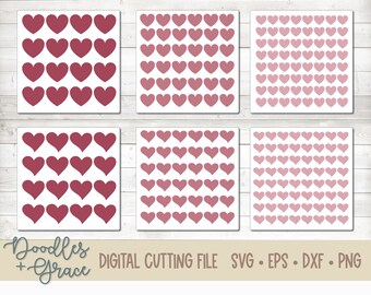 Bundle SVG cuore / Design Abbellimenti SVG / Hearts SVG / File di taglio / svg / eps / dxf / png