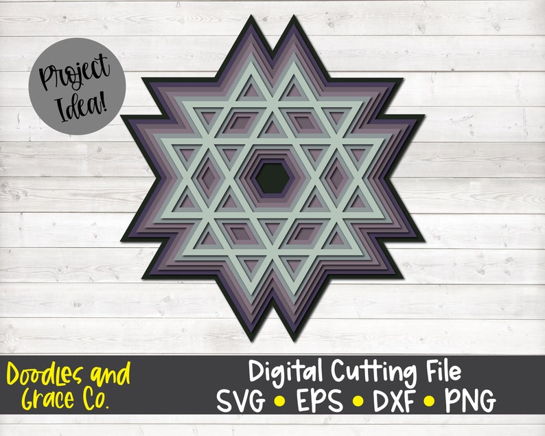 Download Layered Weed 3D Mandala Svg - Layered SVG Cut File - Free ...
