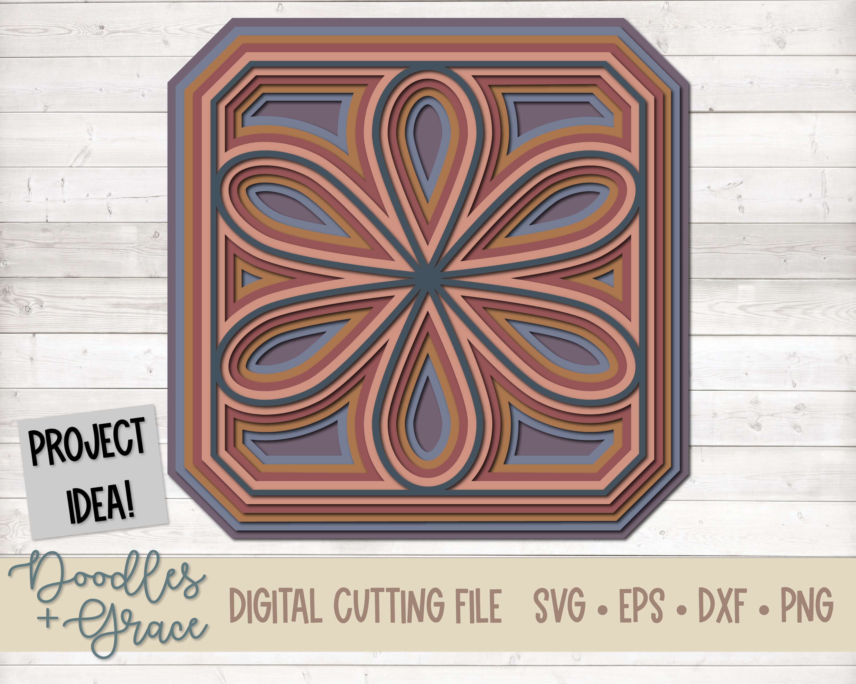 Download 3d Mandala Svg Layered Mandala Svg Paper Crafting Svg Etsy