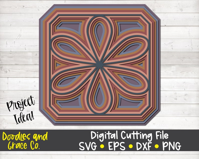 Download 3D Mandala SVG Layered Mandala SVG Paper Crafting SVG | Etsy