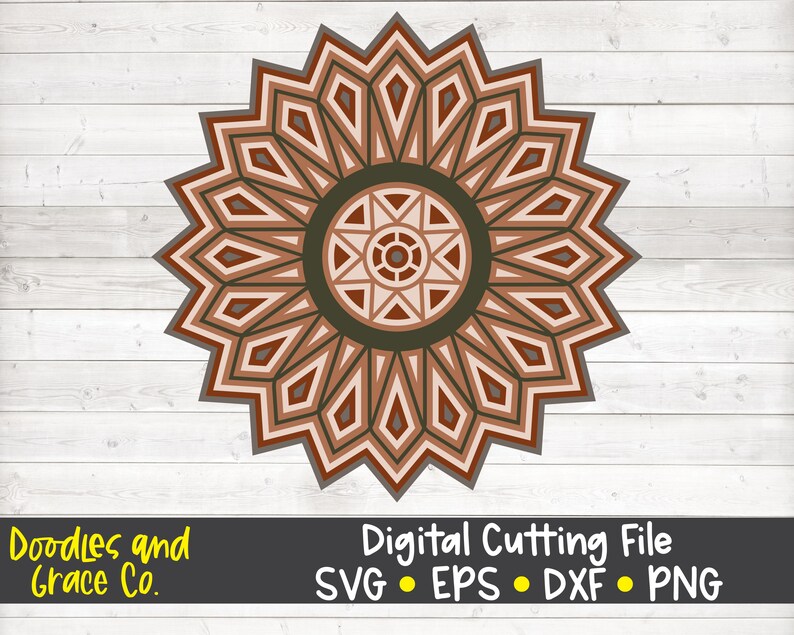 Download 3D Mandala SVG Layered Mandala SVG Star Mandala Paper | Etsy