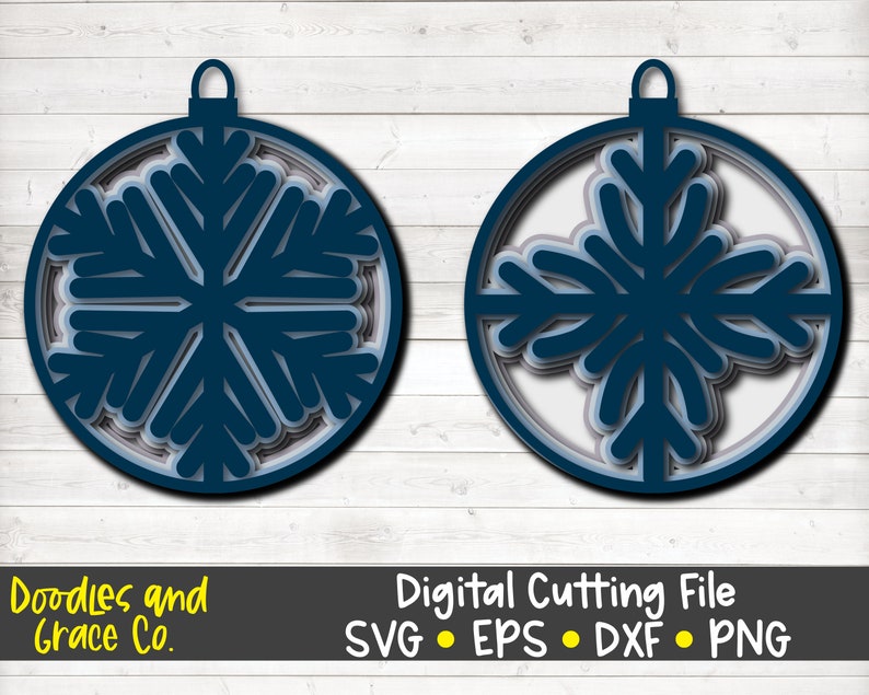 Download 3D Layered Snowflake Ornament SVG Bundle Christmas ...