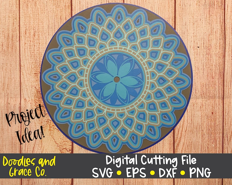 Download 3D Flower Mandala SVG Layered Mandala SVG Paper Crafting ...
