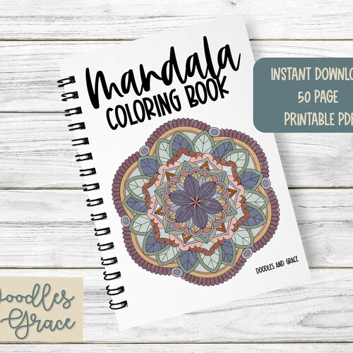 Mandala Coloring Book for Adults Printable Coloring Book - Etsy
