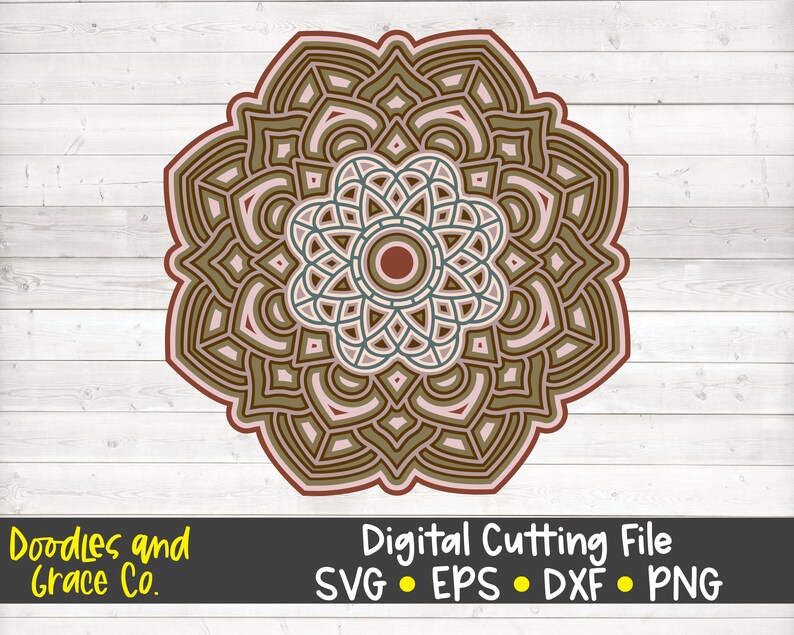 Download 3D Layered Mandala SVG Layered Mandala SVG Paper Crafting ...