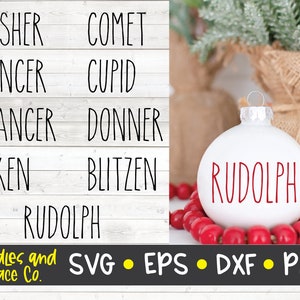 Download Rustic Christmas Words Svg Christmas Ornament Words Etsy PSD Mockup Templates