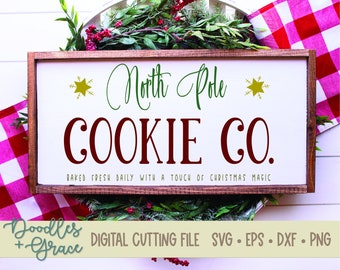 North Pole Cookie Company SVG | Christmas svg | Christmas cookies | Christmas stencil | Santa svg | North Pole svg | Christmas decor