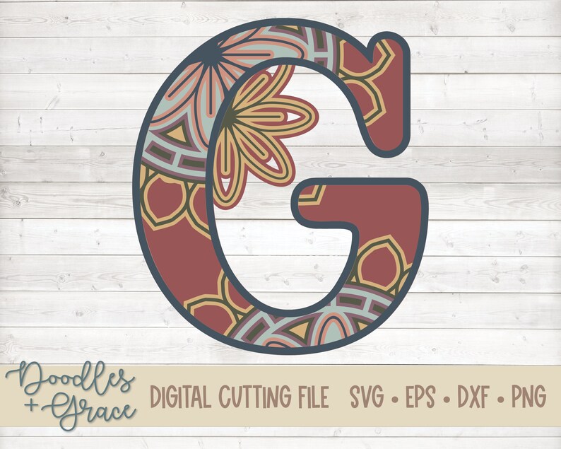Free Free 53 Layered Mandala Letters Svg SVG PNG EPS DXF File