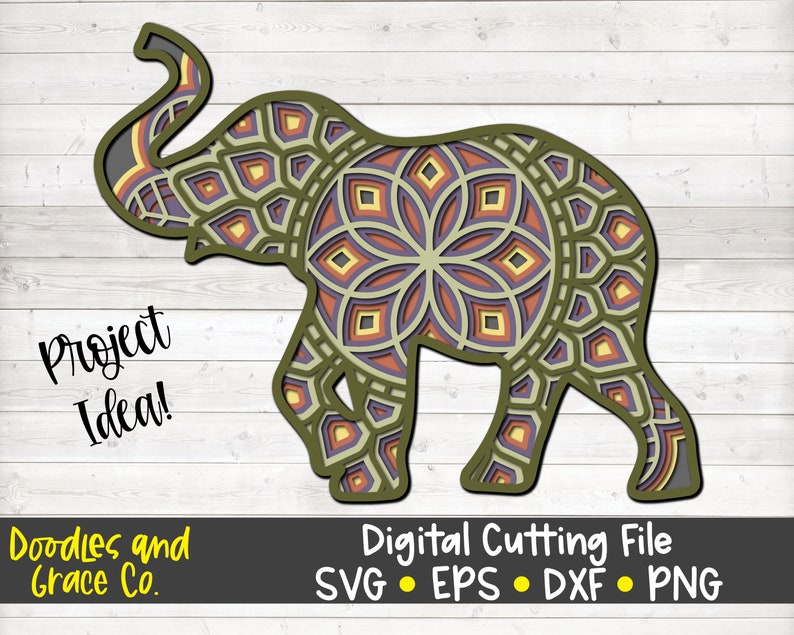 Free Free Layered Elephant Svg Free 359 SVG PNG EPS DXF File