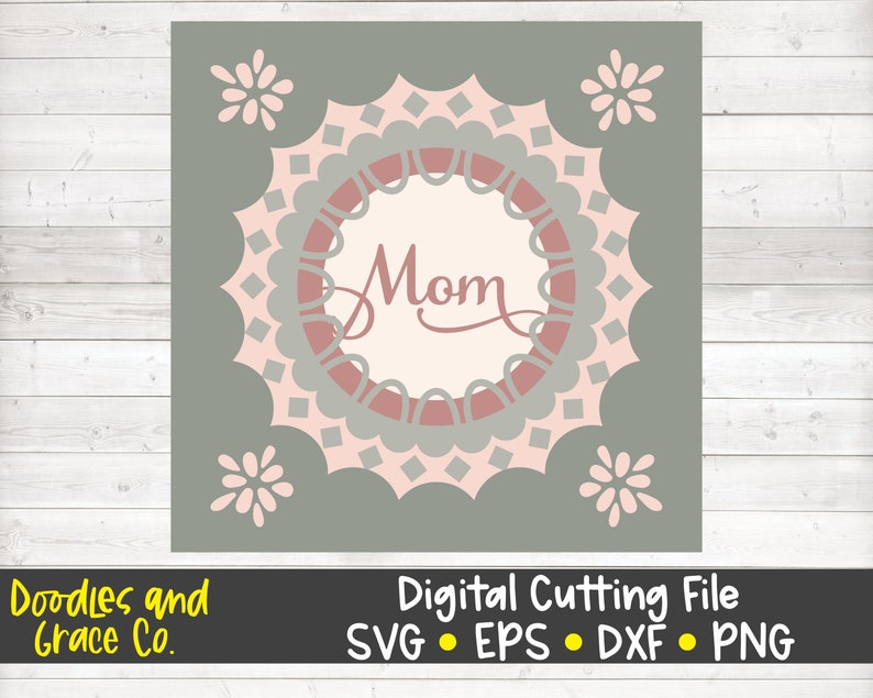 Download Mom Paper Cutting Shadow Box SVG File Layered Mother's | Etsy