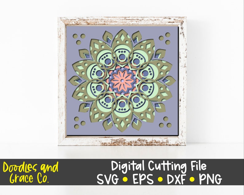 Free Free Layered Mandala Shadow Box 662 SVG PNG EPS DXF File