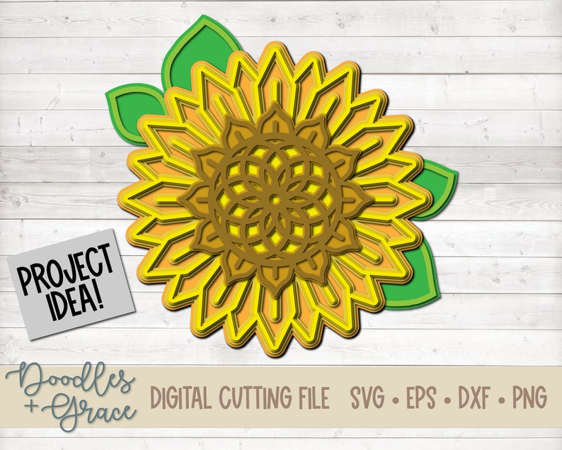 Download 3D Sunflower Mandala SVG Layered Flower Mandala SVG Paper ...