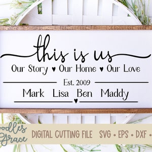 Personalized This is Us SVG | family name | This is Us digital file | svg | eps | dxf | pdf | png | cricut file | silhouette file