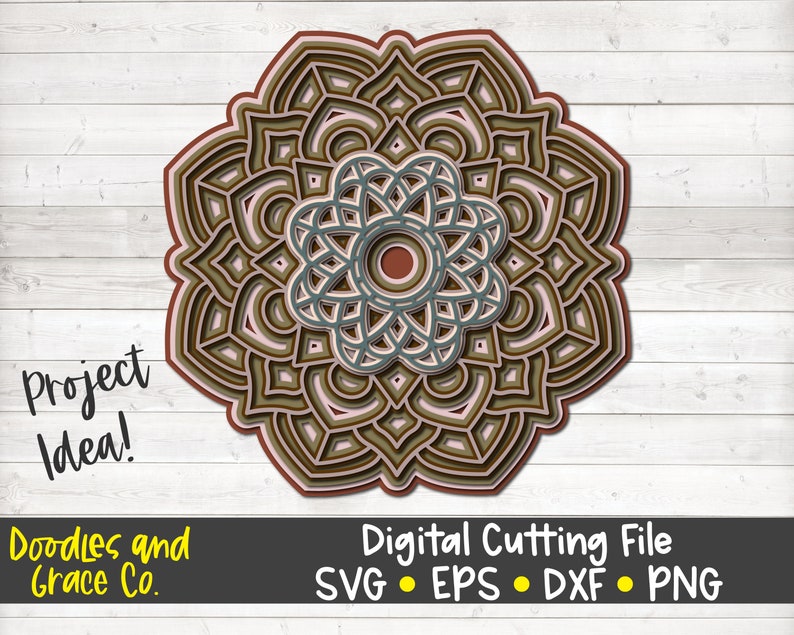 Download 3D Layered Mandala SVG Layered Mandala SVG Paper Crafting ...
