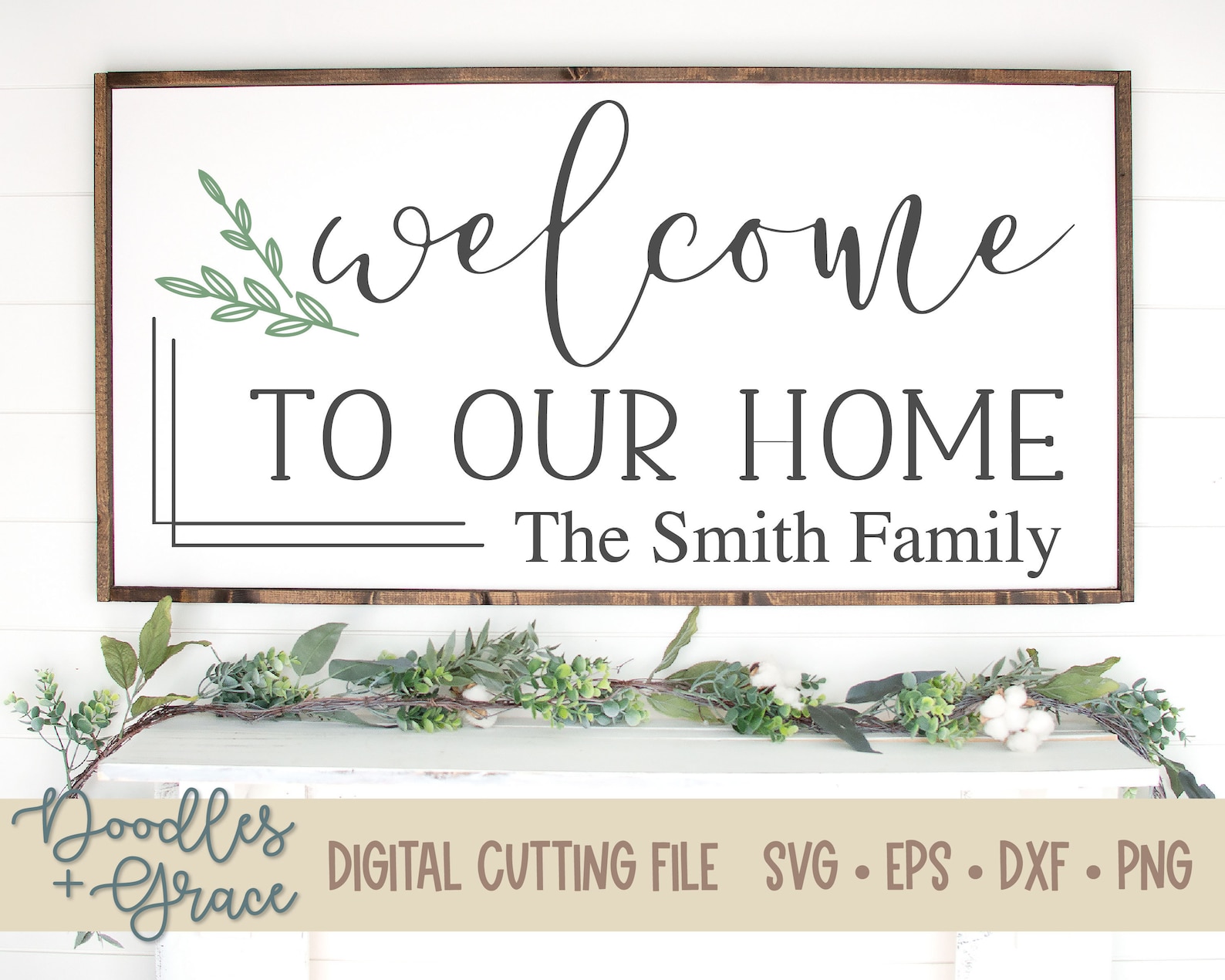 Welcome to Our Home SVG | Family Name SVG | Custom Family Digital File ...