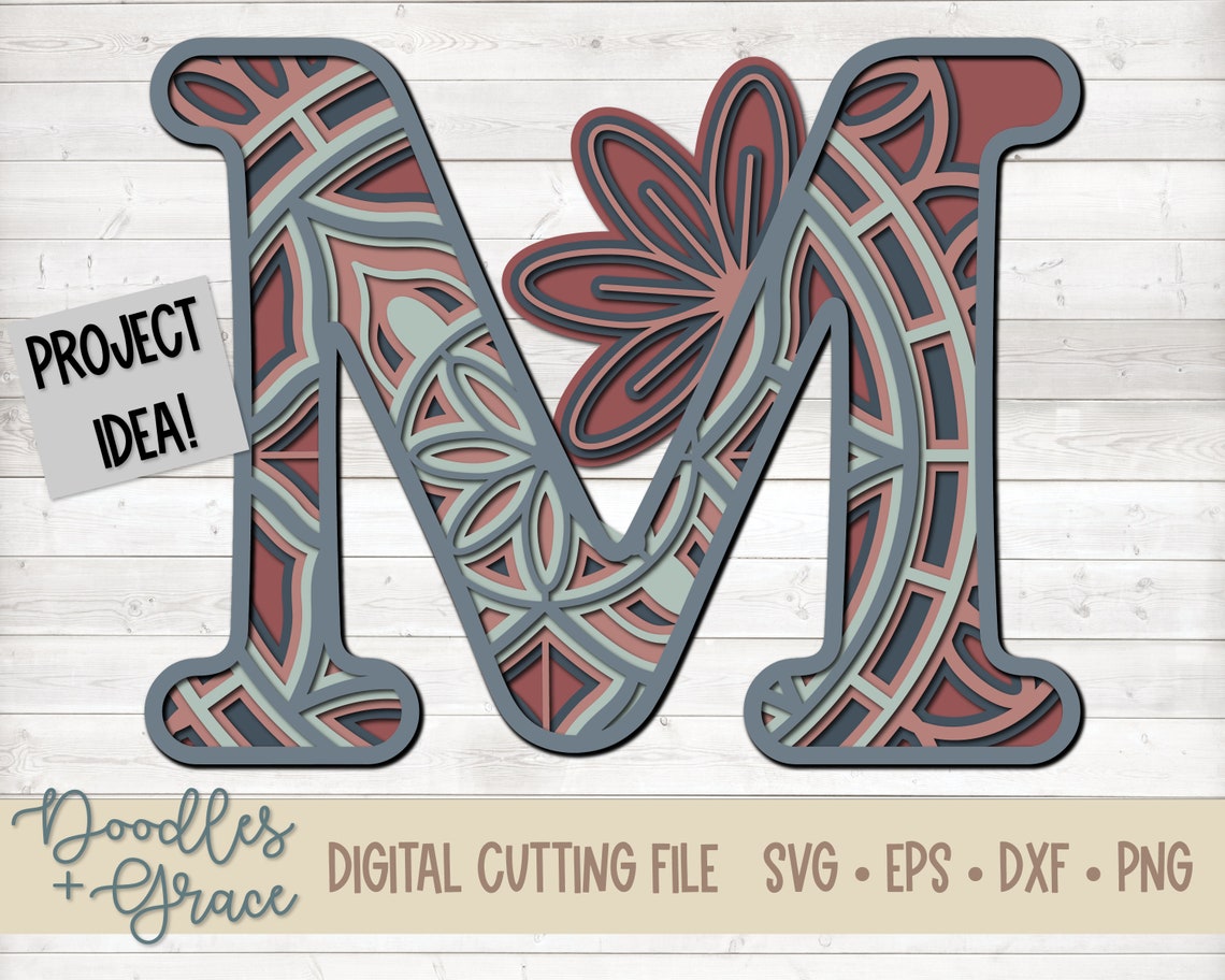 Download 3D Alphabet Mandala SVG Bundle Layered Alphabet Mandala ...