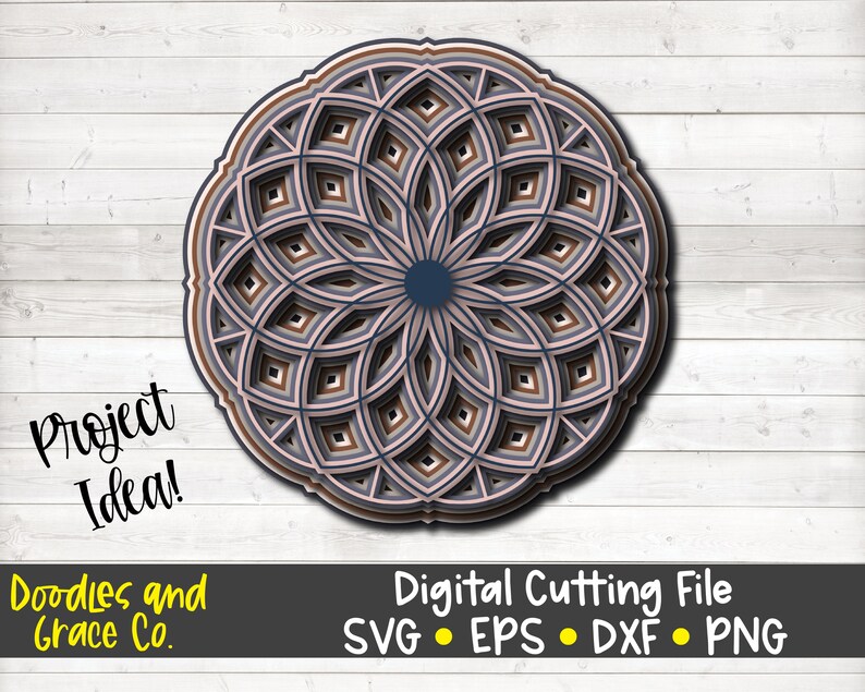 Download 3D Layered Mandala SVG Bundle Mandala Cutting File Multi ...