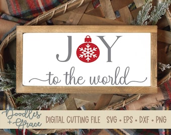 Joy to the World SVG | Christmas SVG | rustic Christmas SVG | Christmas digital cut file | svg | dxf | png | eps | Christmas stencil