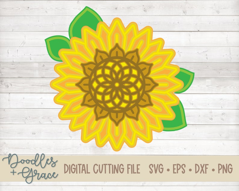 Download 3D Sunflower Mandala SVG Layered Flower Mandala SVG Paper ...