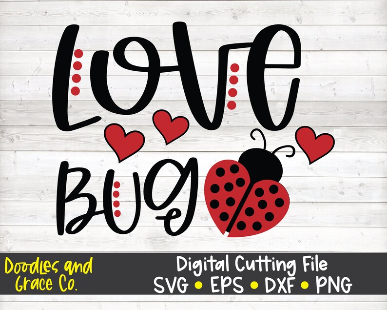 Download Love Bug SVG Kids Valentine's Day SVG Ladybug SVG | Etsy