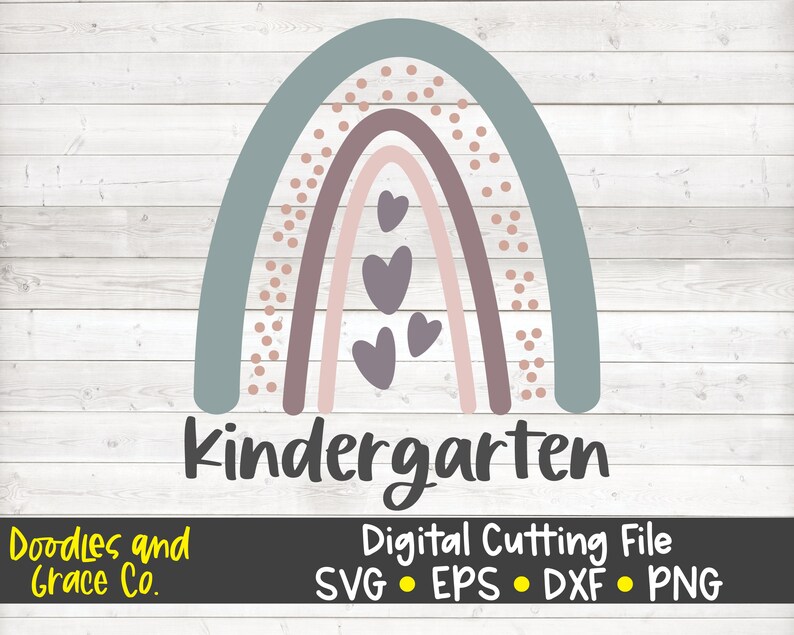 Download Kindergarten SVG Kindergarten Teacher Boho Rainbow SVG | Etsy