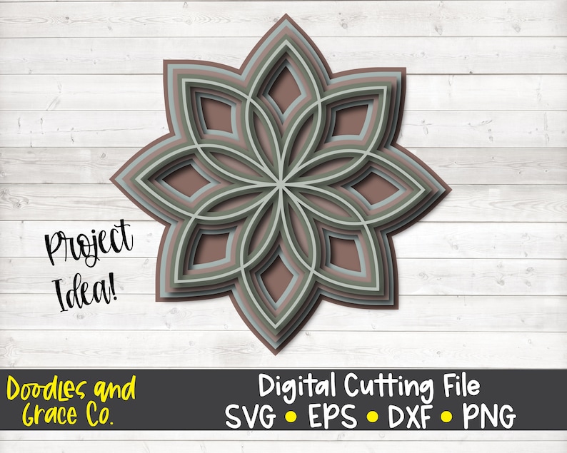 Download 3D Mandala SVG Layered Mandala SVG Paper Crafting SVG | Etsy