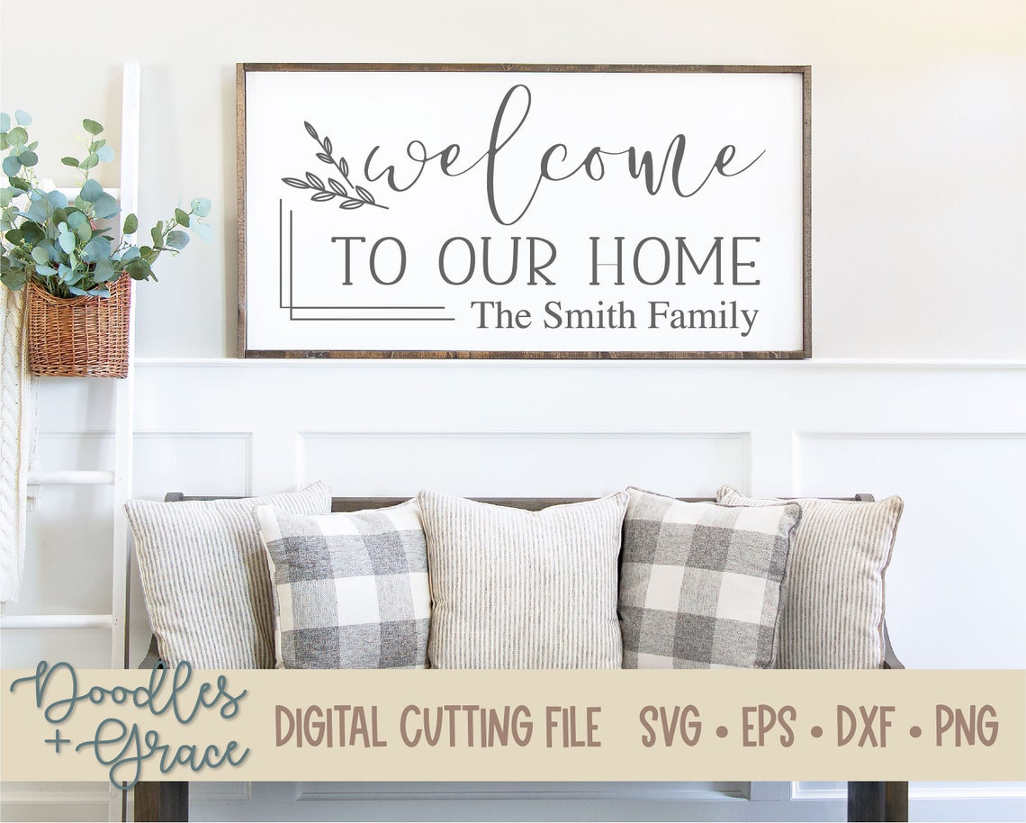 Welcome to Our Home SVG | Family Name SVG | Custom Family Digital File ...