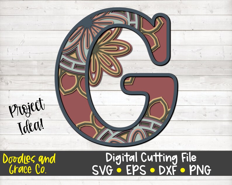 Download 3D Alphabet Mandala SVG Bundle Layered Alphabet Mandala ...