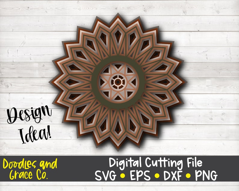 Download 3D Mandala SVG Layered Mandala SVG Star Mandala Paper | Etsy