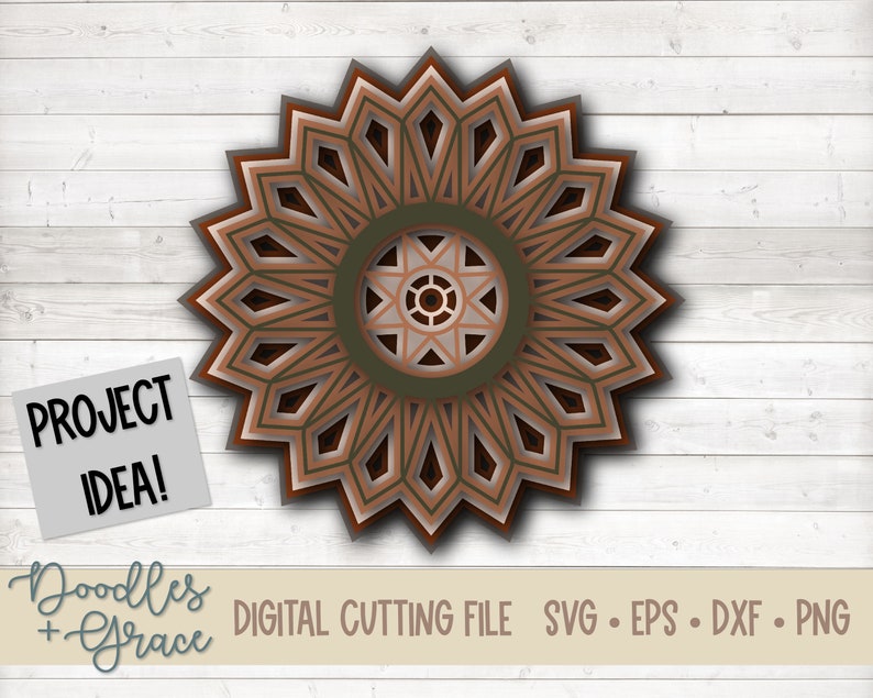 Download 3D Mandala SVG Layered Mandala SVG Star Mandala Paper | Etsy