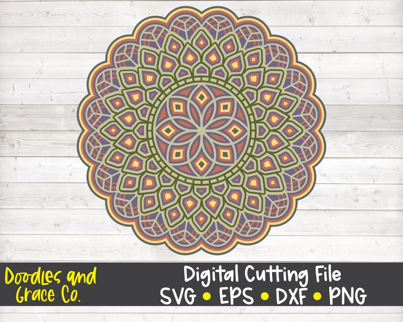 Download 3D Mandala SVG Layered Mandala SVG Paper Crafting SVG | Etsy