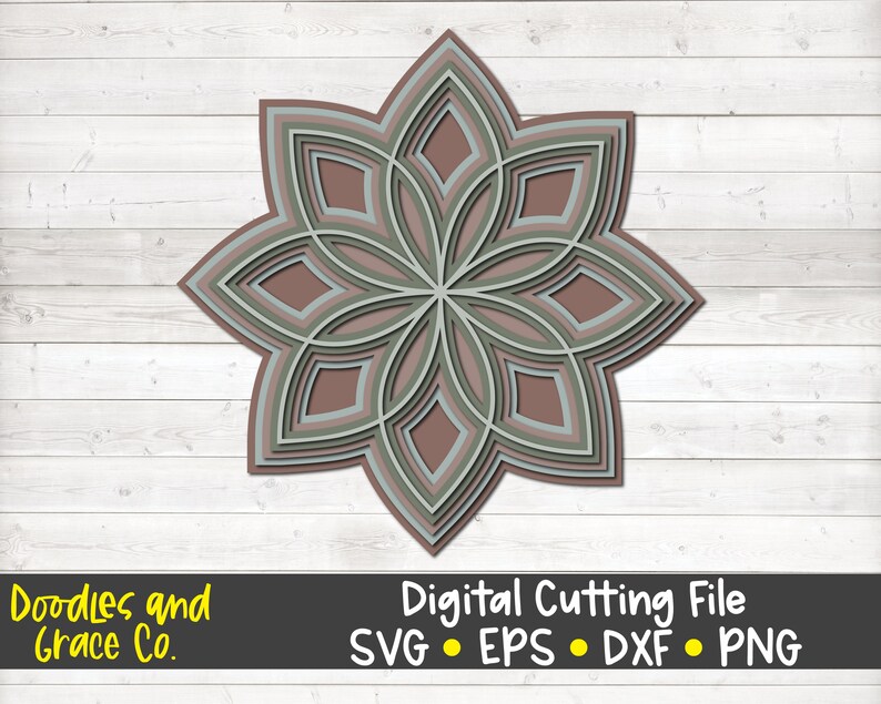 Download 3D Layered Mandala SVG Bundle Mandala Cutting File Multi ...