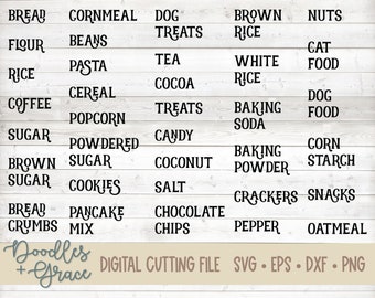 Kitchen Labels SVG | Canister Labels svg | Kitchen Organization Labels | Kitchen Clipart | Pantry Labels svg | Vintage Kitchen Labels