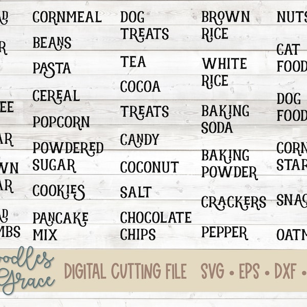 Kitchen Labels SVG | Canister Labels svg | Kitchen Organization Labels | Kitchen Clipart | Pantry Labels svg | Vintage Kitchen Labels