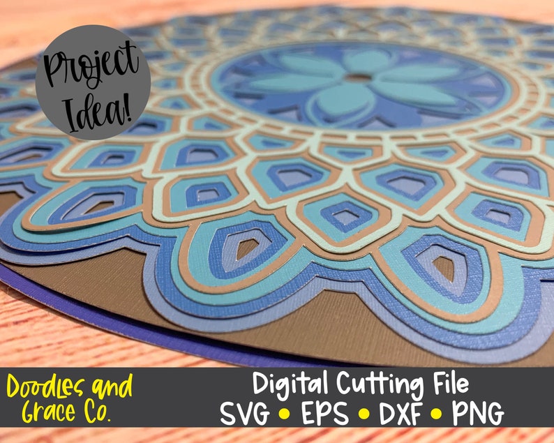 Download 3D Flower Mandala SVG Layered Mandala SVG Paper Crafting | Etsy