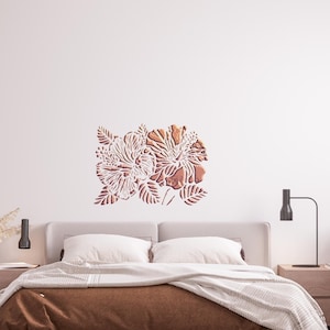 Disegno stencil floreale, stencil botanico, stencil con motivo floreale, stencil da parete floreale, stencil riutilizzabile per la pittura, stencil per decorazioni da parete