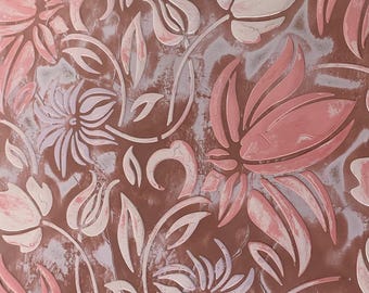 Flower Wall Stencil, Vintage Floral Design, Botanical Stencil, Reusable Stencils for Painting, Reusable Mylar Stencil for Painting