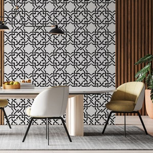 Scandinavian Geometric Pattern Wall Stencil, Transform your Decor, Beautiful Scandinavian Design Stencil for Walls & Floors