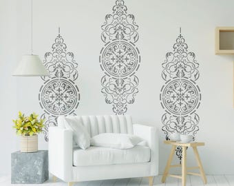 Geometric Stencil, Large Reusable Stencils, Wall Stencils For Painting, Floor Stencils Large, Large Geometric Wall Stencil, DIY Home Decor