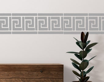 Pochoir motif bordure, pochoir clé grecque, modèle de motif grec Art déco, pochoirs d'un motif clé grecque, grand pochoir de peinture